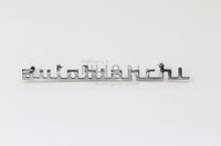 Schriftzug Autobianchi, Frontblech, Armaturenbrett Panoramica